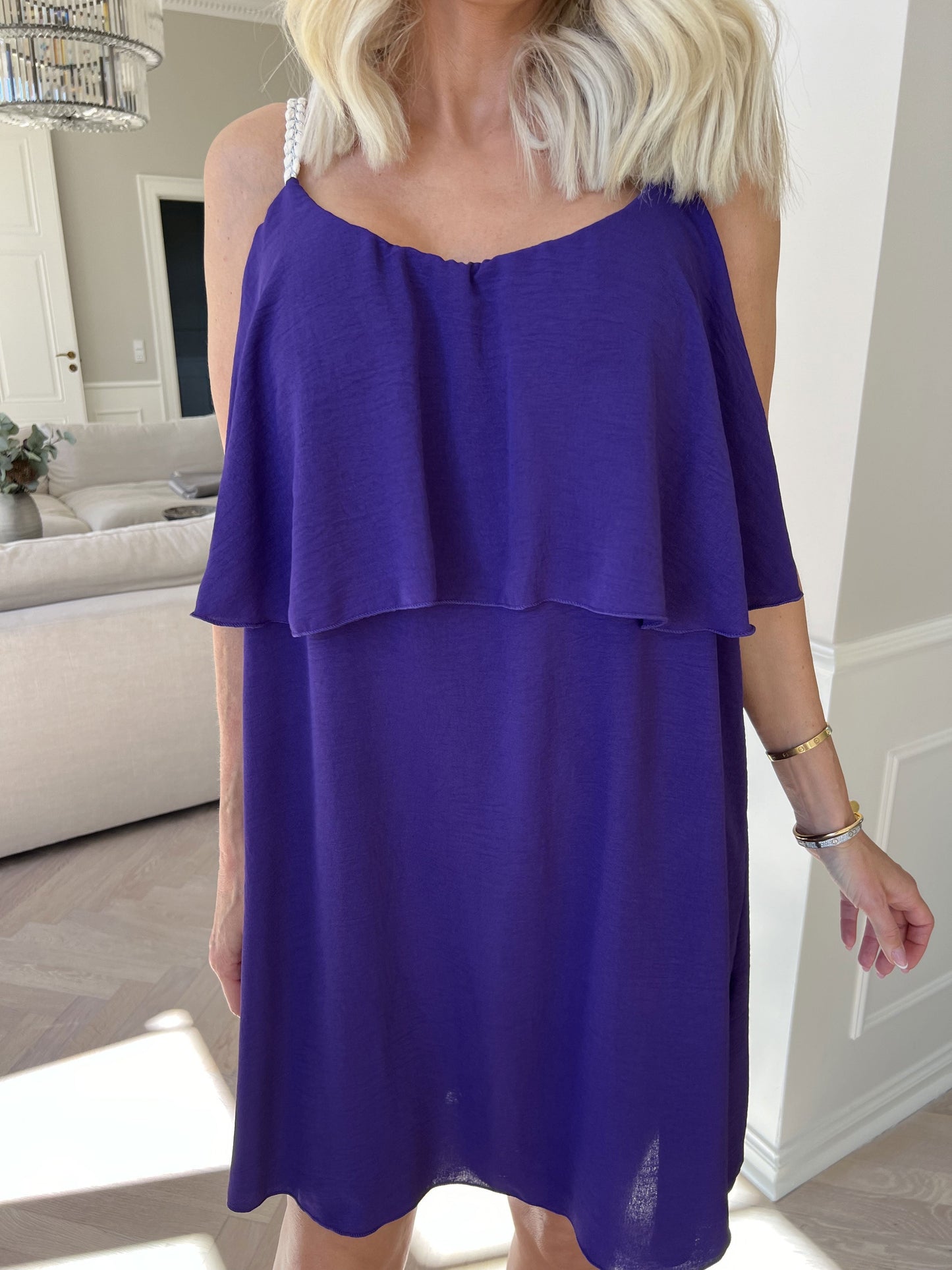 Yamileth | Women’s Braided Strap Summer Midi Dress