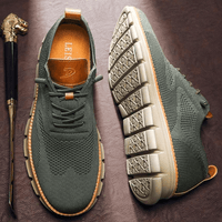 Cedric | Men Lace-Up Knit Sneakers with Orthopedic Sole