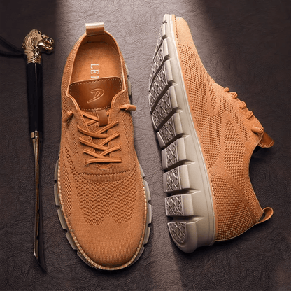 Cedric | Men Lace-Up Knit Sneakers with Orthopedic Sole