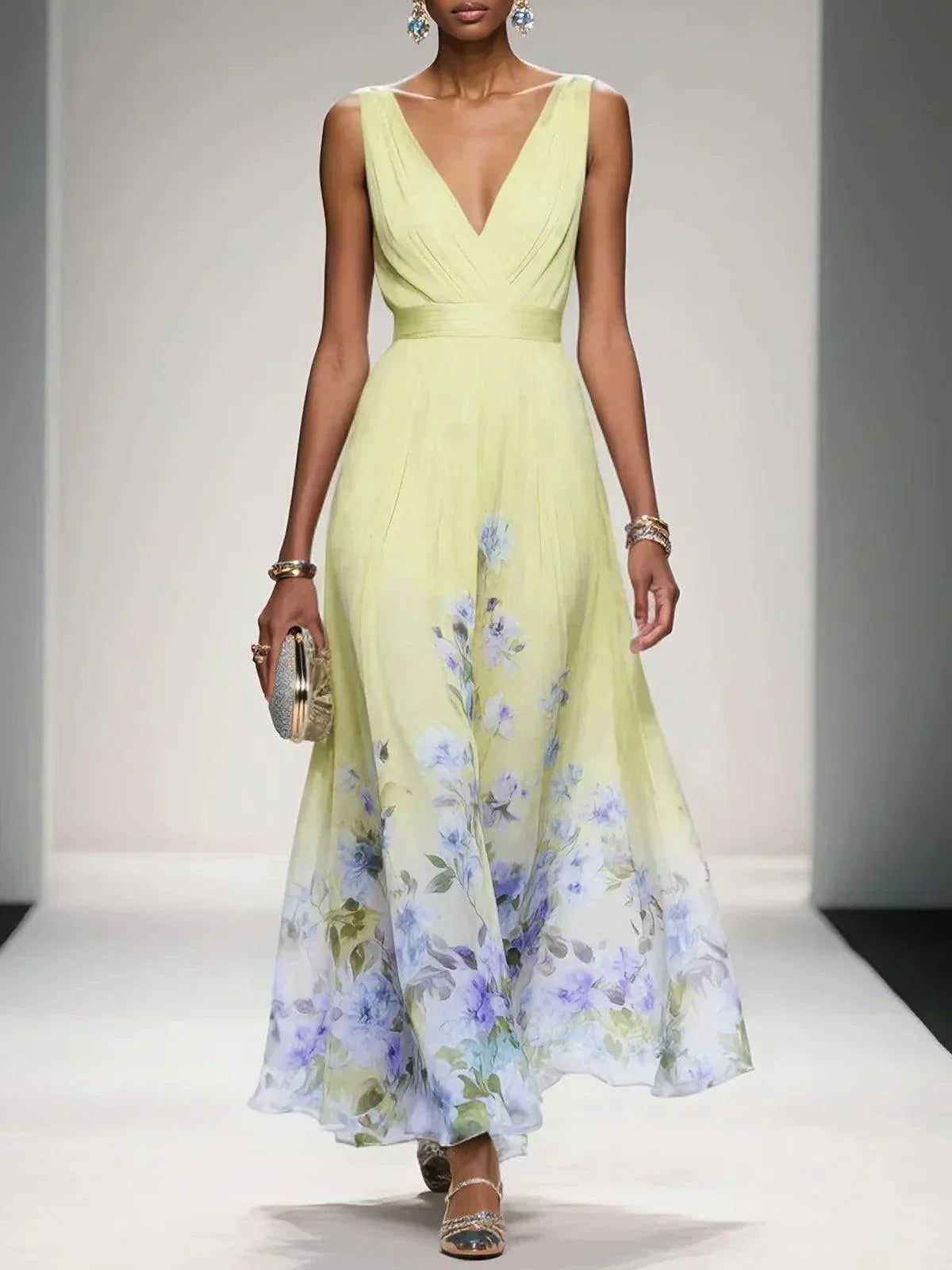 Celia | Women Floral Print Wedding Guest Dress