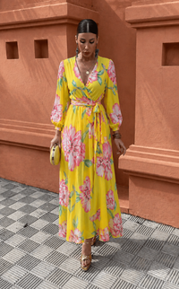 Ella | Women's Floral Fall Maxi Dress