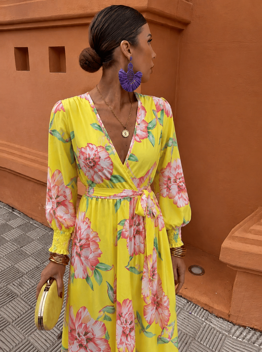 Ella | Women's Floral Fall Maxi Dress