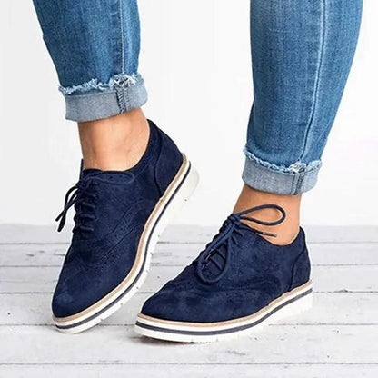 Beatrice | Women's Brogue Style Trainers with Lace-Up Closure