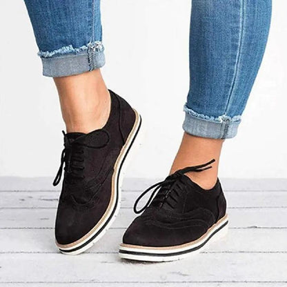 Beatrice | Women's Brogue Style Trainers with Lace-Up Closure