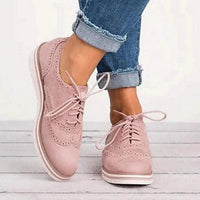 Amelia | Women's Brogue Style Trainers with Lace-Up Closure