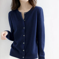 Yara | Women's Round Neck Button-Up Cardigan