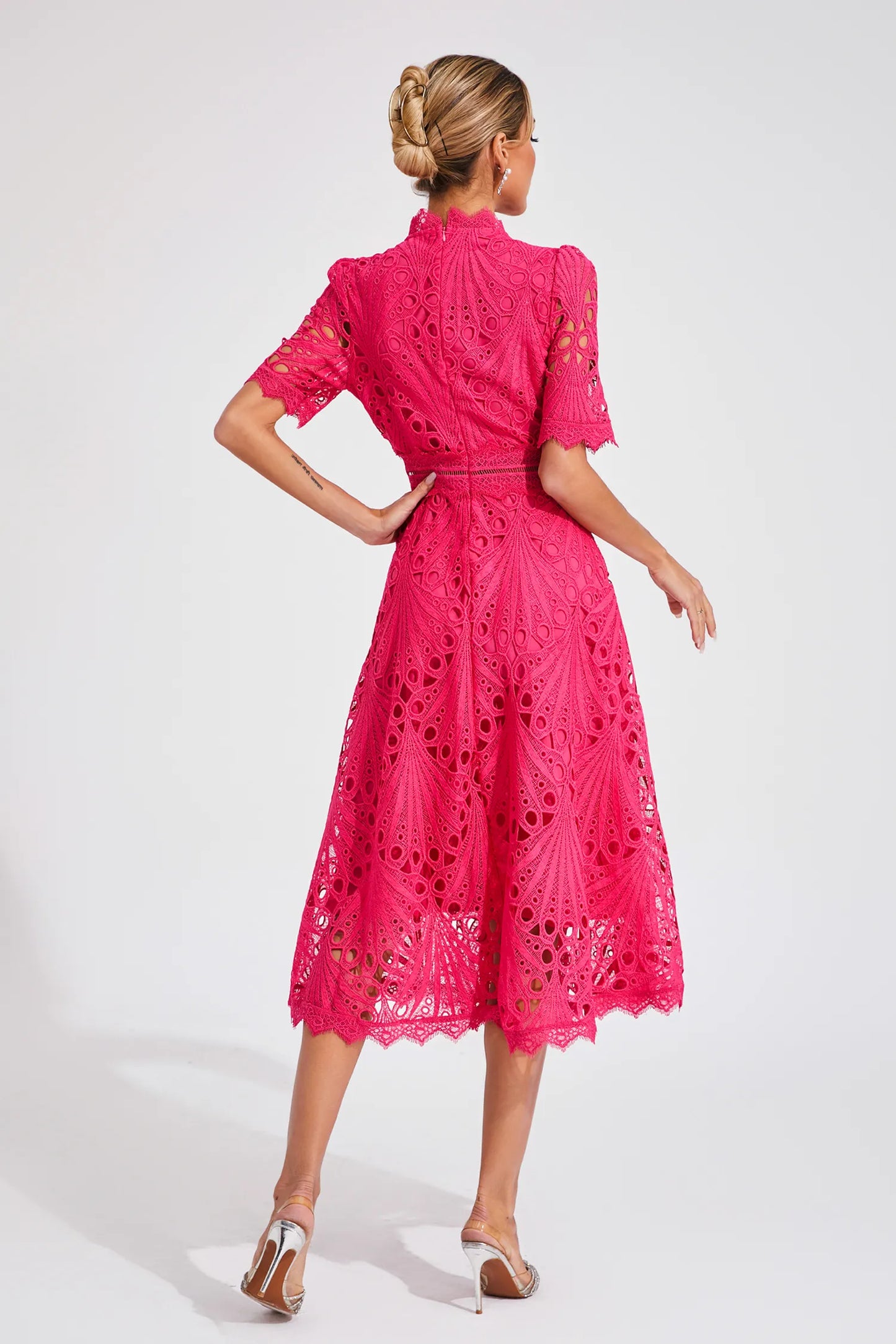 Saddy | Women's Stylish Lace Midi Dress