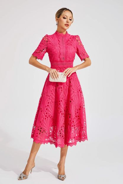 Saddy | Women's Stylish Lace Midi Dress