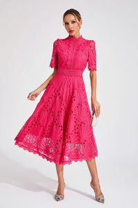 Freya | Women's Stylish Lace Midi Dress