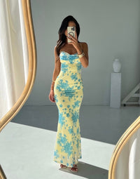 Zoe | Women's Floral Fall Dress with Spaghetti Straps