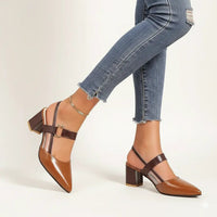 Scarlett | Women Low Block Heel Slingback Pumps