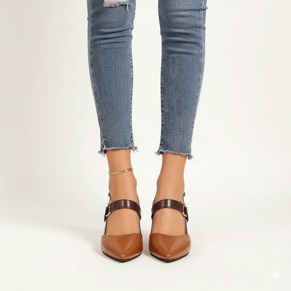 Scarlett | Women Low Block Heel Slingback Pumps