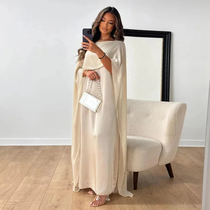 Henrietta | Women Cape Detail Wedding Guest Maxi Dress