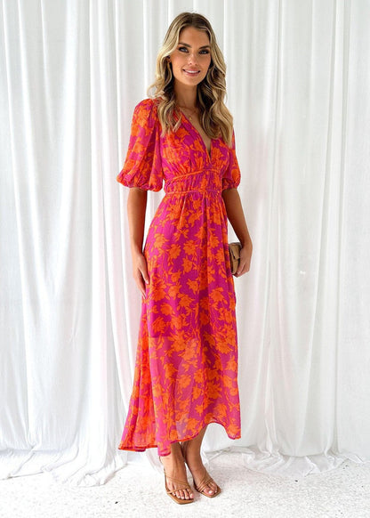 Promise | Women’s Elegant Floral Midi Dress