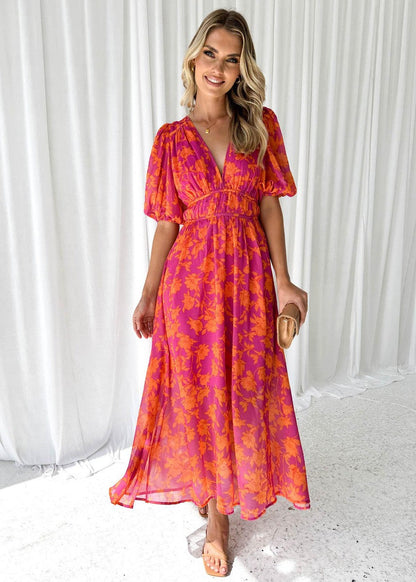 Promise | Women’s Elegant Floral Midi Dress