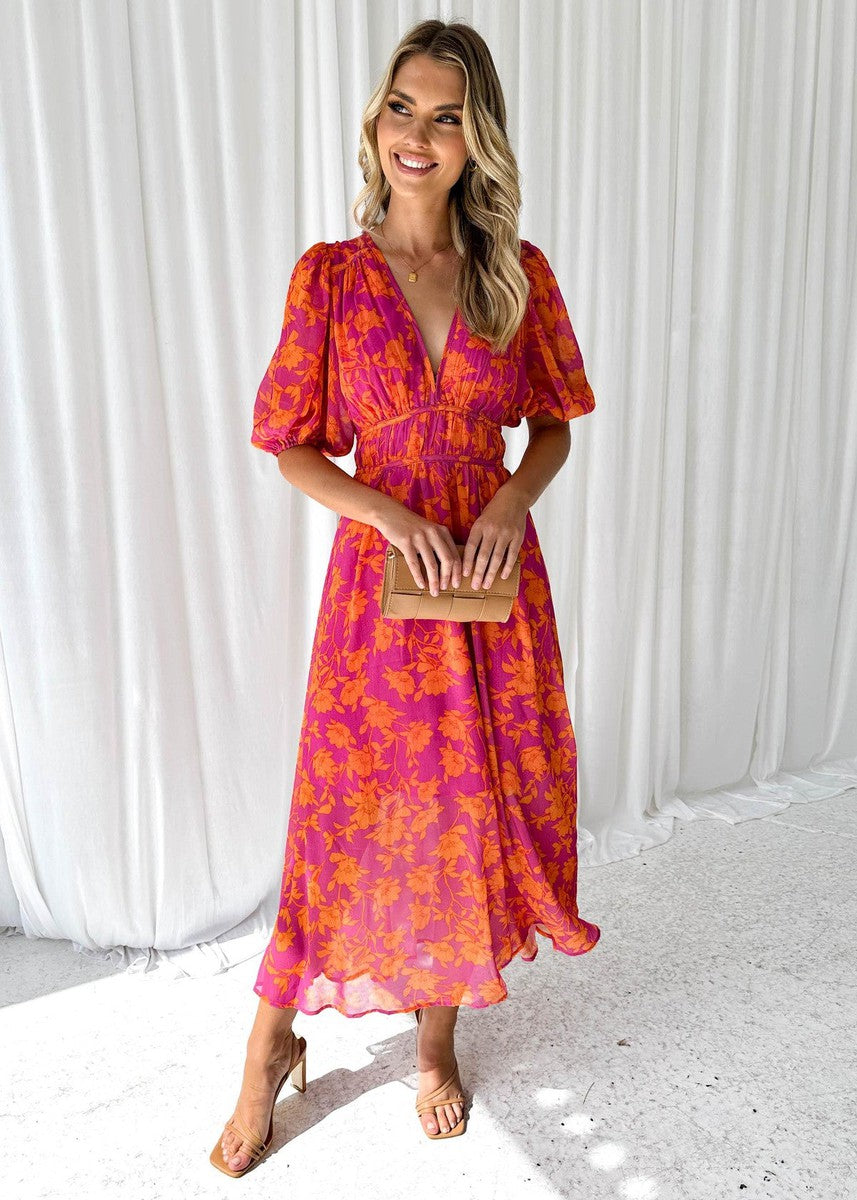 Promise | Women’s Elegant Floral Midi Dress