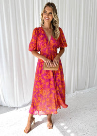 Yasmin | Women's Elegant Floral Midi Dress