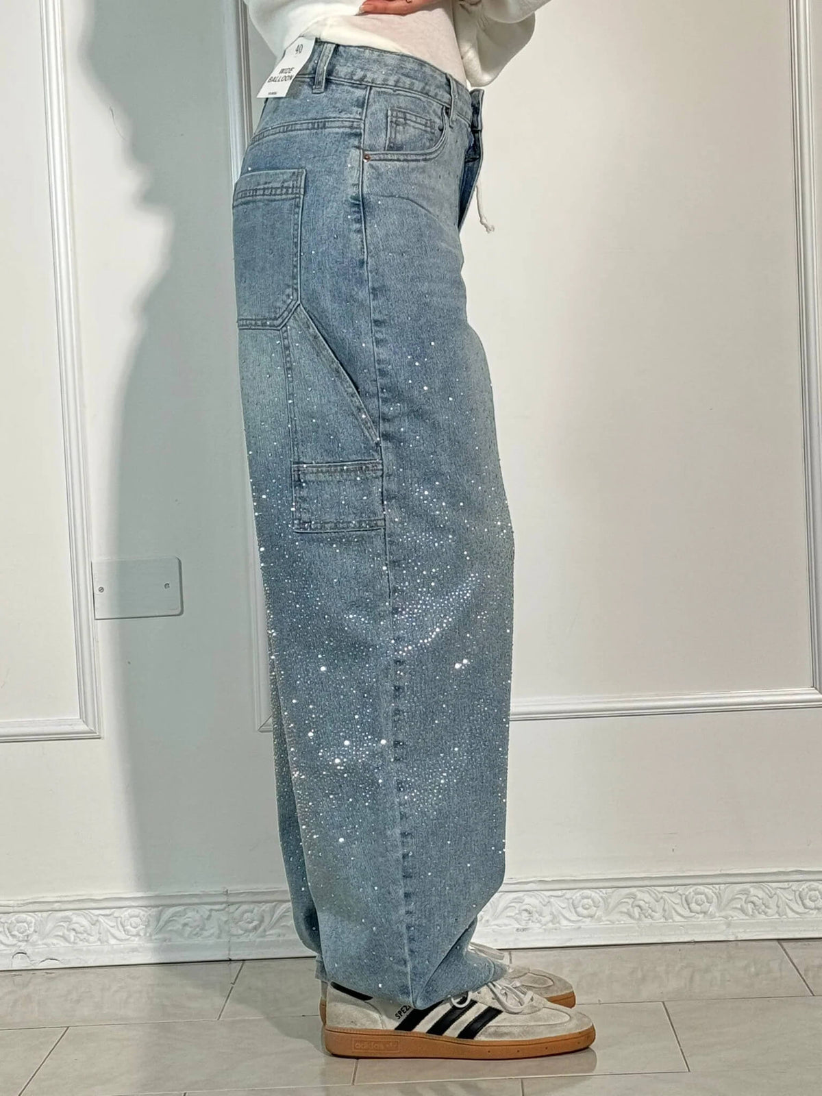 Daisy | Women's Sparkly Wide Leg Jeans