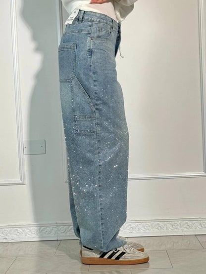 Daisy | Women's Sparkly Wide Leg Jeans