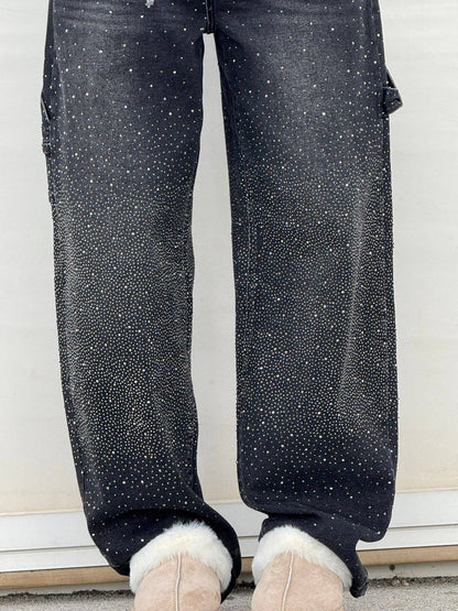 Daisy | Women's Sparkly Wide Leg Jeans