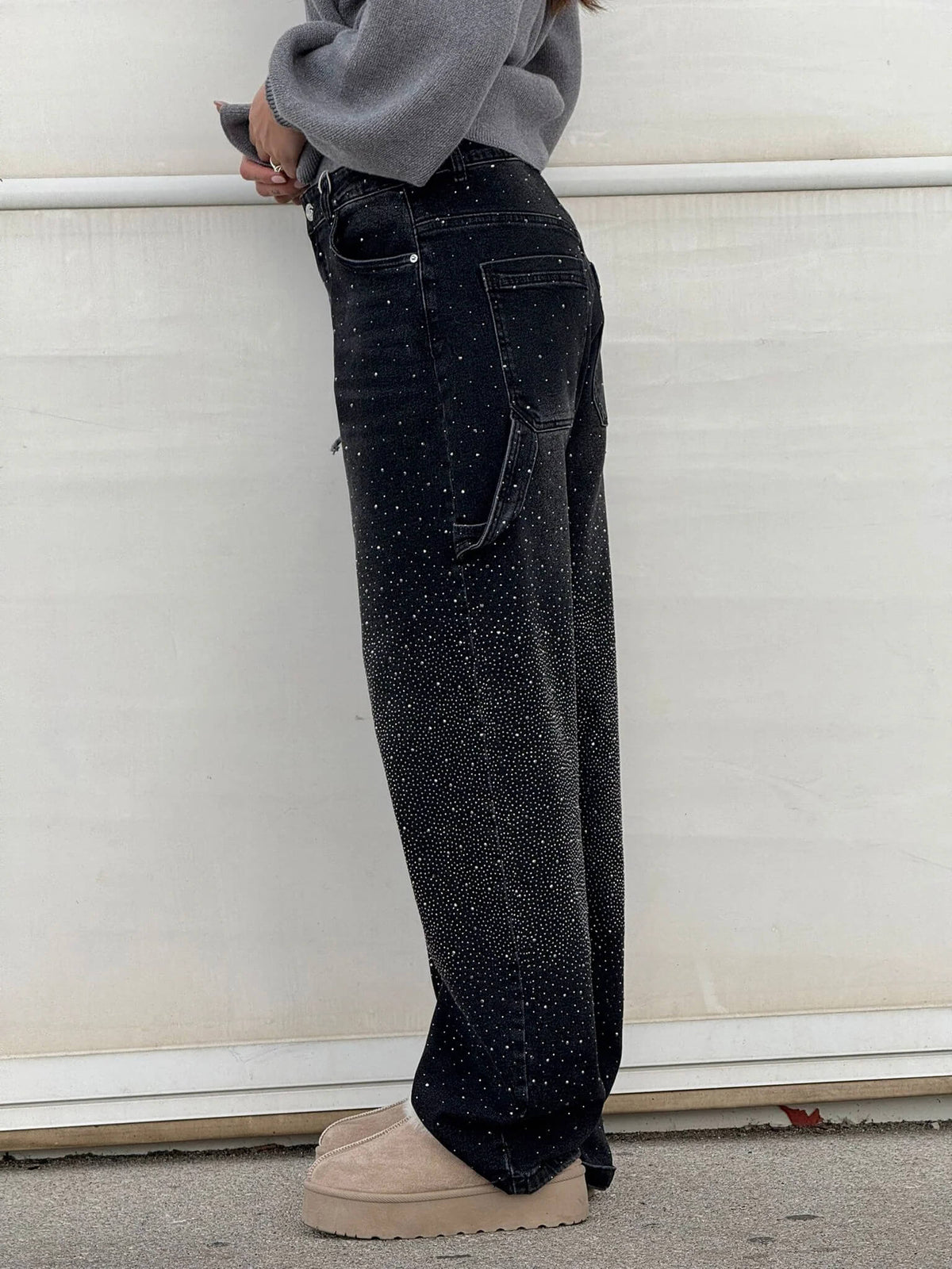 Daisy | Women's Sparkly Wide Leg Jeans