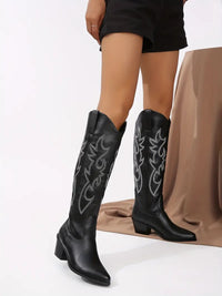 Cara | Women's Pointed Toe Knee High Cowboy Boots