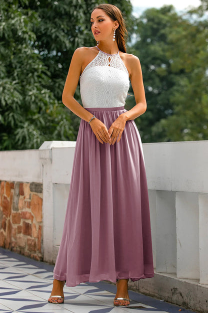 Josephine | Women Halter Neck Wedding Guest Maxi Dress