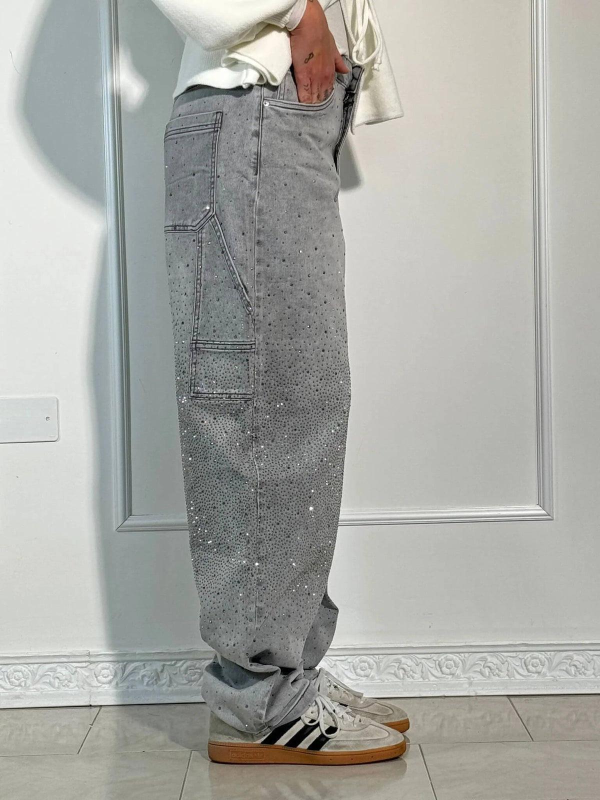 Daisy | Women's Sparkly Wide Leg Jeans