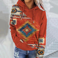 Hazel | Women's Tribal Print Pocket Hoodie