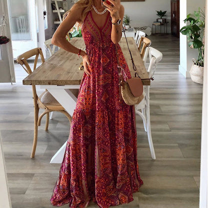 Coraline | Women’s Boho Wedding Guest Maxi Dress