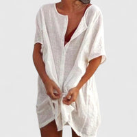Olivia | Women's Fall Tunik Dress With Buttons