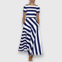 Fern | Women's Striped Shortsleeve Maxi Dress