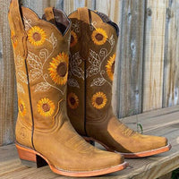 Faye | Women's Embroidered Knee High Cowboy Boots