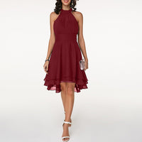 Emma | Women's Fall Neckholder Midi Dress
