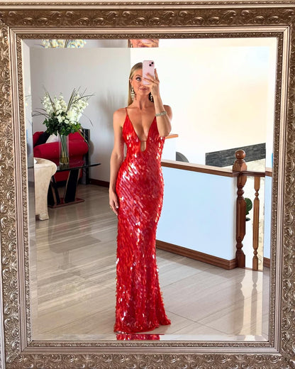 Tinley | Women’s Elegant Sequin Maxi Dress