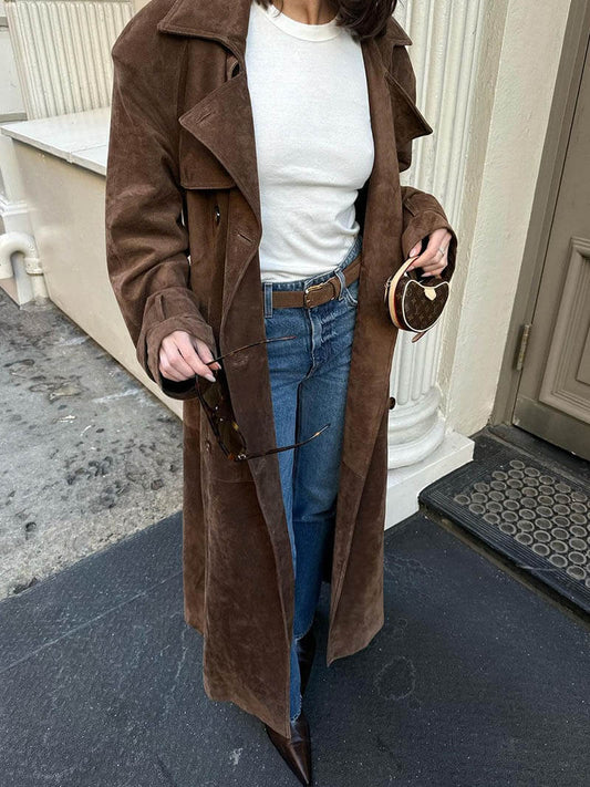 Lena | Women's Comfort Suede Trenchcoat