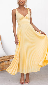 Kate | Women's Fall Pleated Maxi Dress