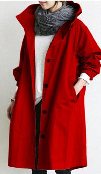 Edie | Women's Hooded Long Fit Trenchcoat