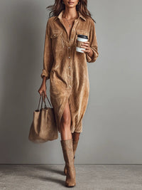 Grace | Women's Elegant Button-Up Midi Dress
