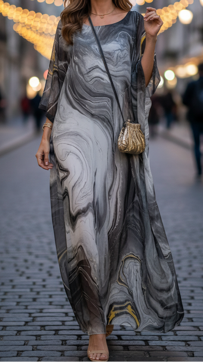 Maisie | Women’s Marble Print Wedding Guest Dress