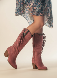 Beth | Women's Fringe Knee High Cowboy Boots
