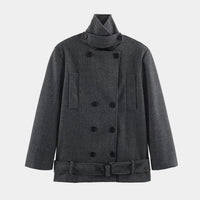 Alison | Women's Tailored Wool Belted Pea Coat