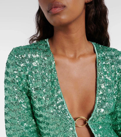 Amelie | Women's Elegant Mini Party Dress with Ring Detail