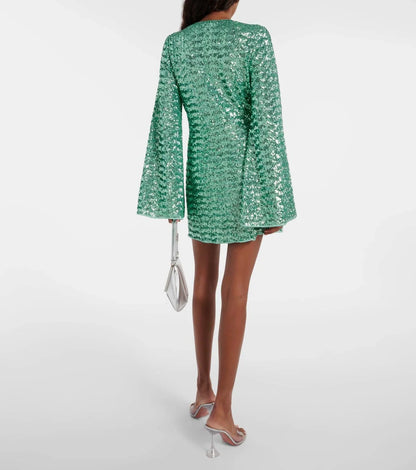 Amelie | Women's Elegant Mini Party Dress with Ring Detail
