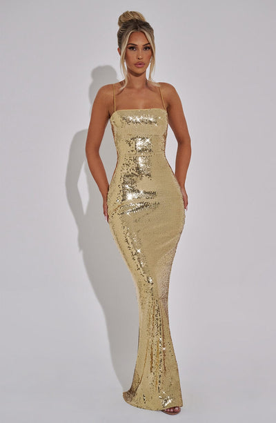 Michelle | Women's Elegant Sequin Maxi Evening Dress