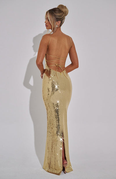 Michelle | Women's Elegant Sequin Maxi Evening Dress