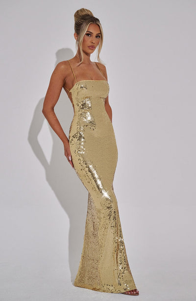 Michelle | Women's Elegant Sequin Maxi Evening Dress