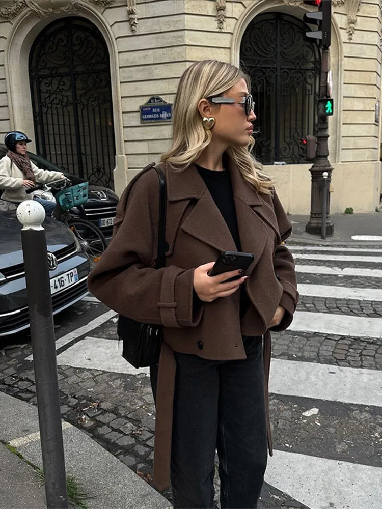 Ava | Women's Tailored Wool Belted Pea Coat