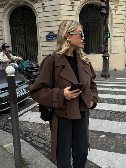 Ava | Women's Tailored Wool Belted Pea Coat