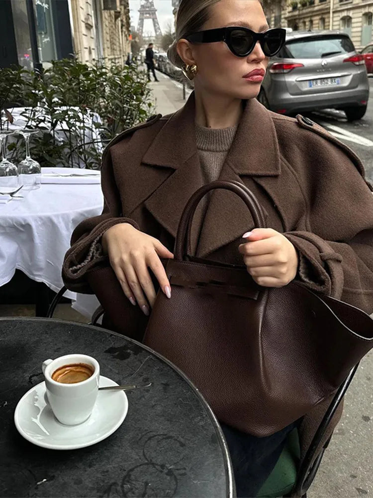Ava | Women's Tailored Wool Belted Pea Coat